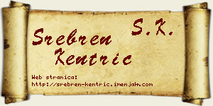 Srebren Kentrić vizit kartica